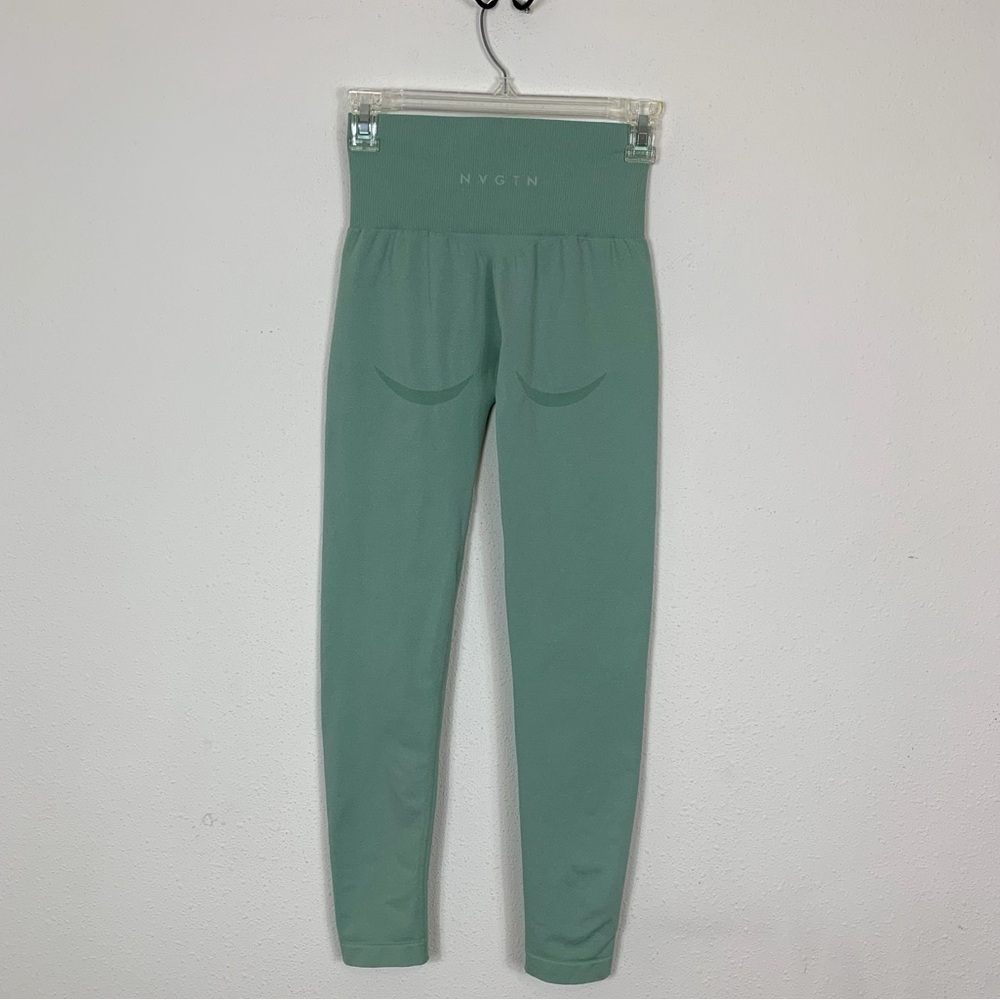 NVGTN High Waist Seamless Green Workout Leggings Sz Small